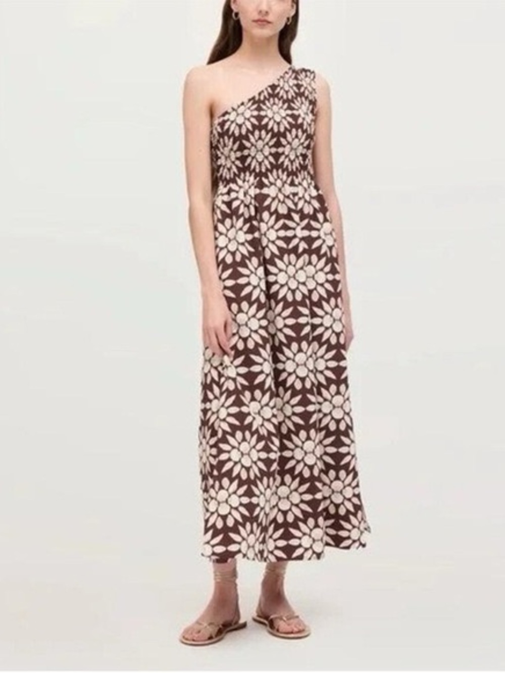 Hill House Home Brown Thea Nap Dress in Shell Mosaic Print